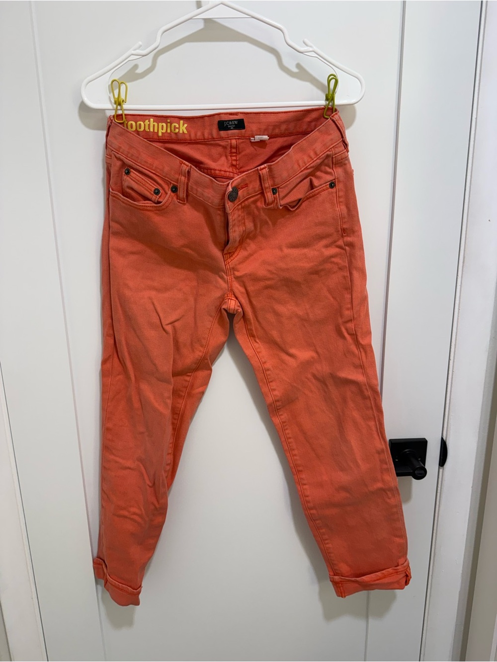 J. Crew Women's Coral-Orange Boyfriend Jeans